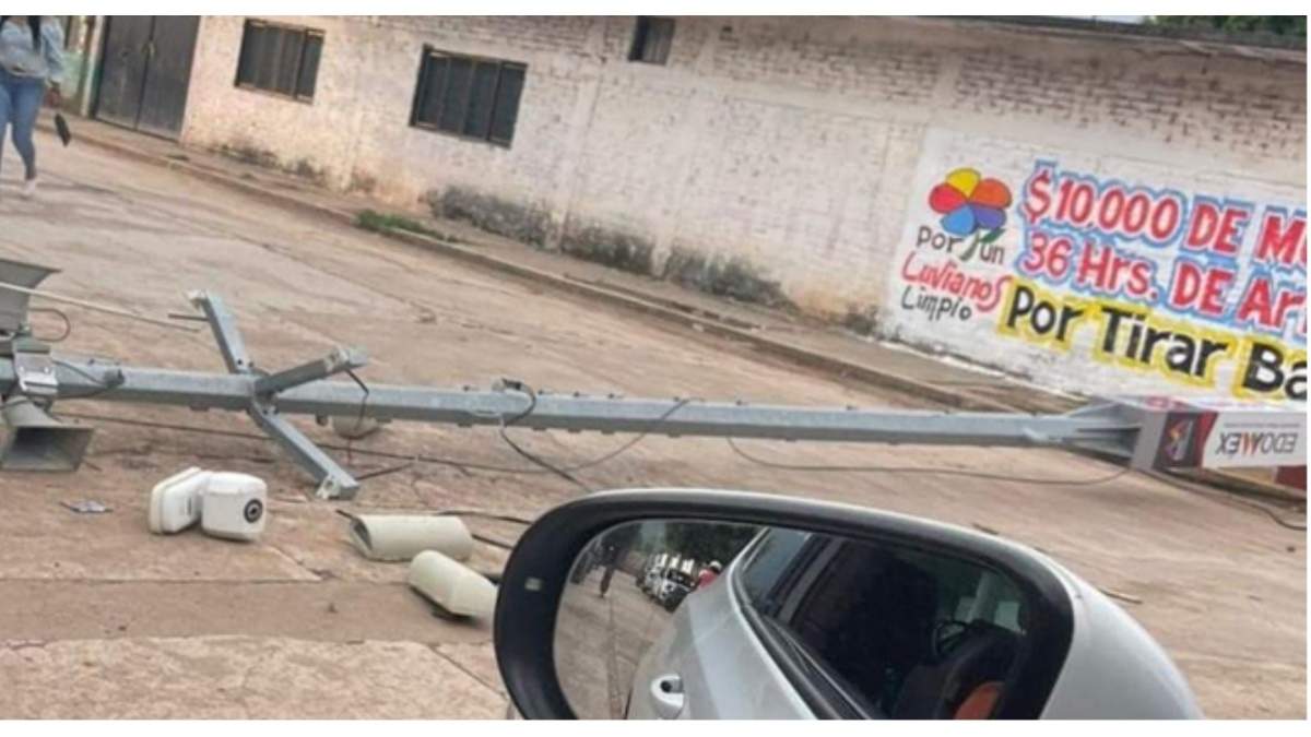 Videocámaras destruidas en Luvianos, Estado de México