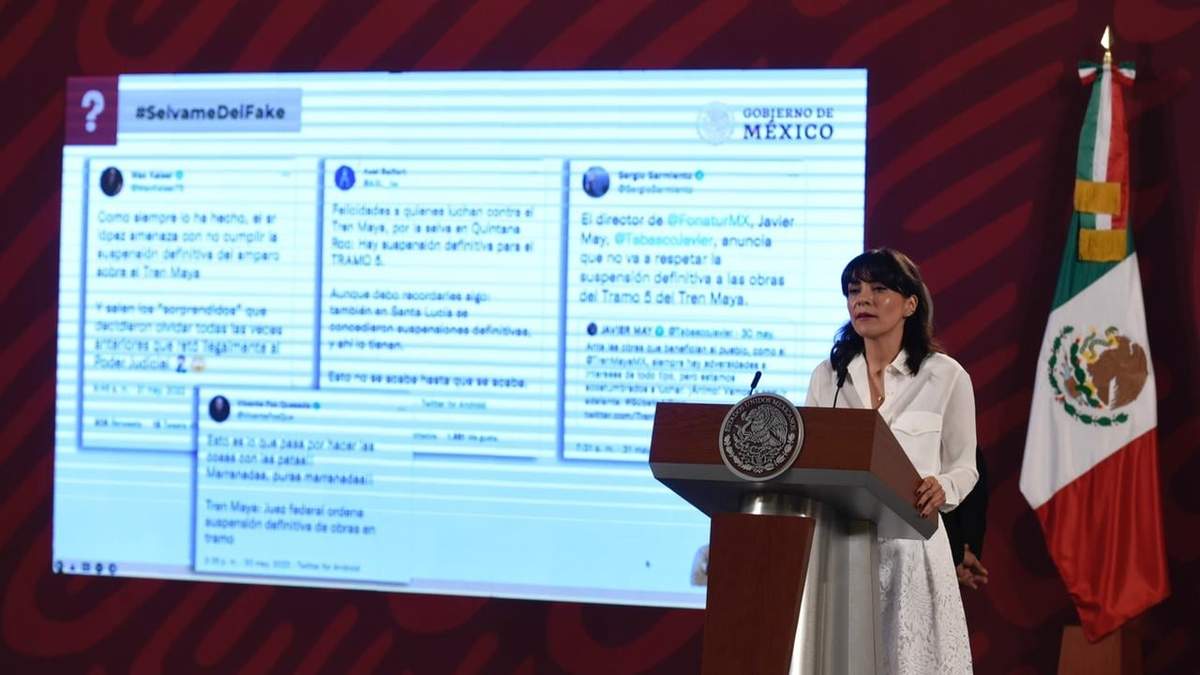 Ana Elizabeth García Vilchis en la conferencia de este 1 de junio