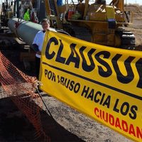 Agricultores clausuran tramo de gasoducto construido por Grupo Carso