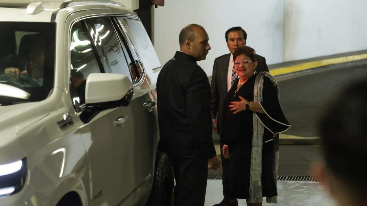 Ernestina Godoy acudió a la sede del Senado
