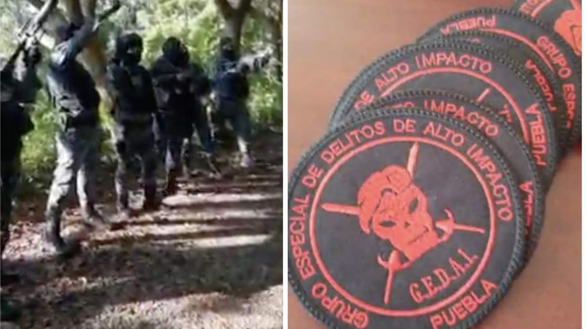 Escenas del video atribuido a presuntos agentes de la policía de Puebla