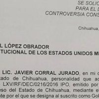 Corral pide a López Obrador desistimiento de la controversia presentada por Peña Nieto