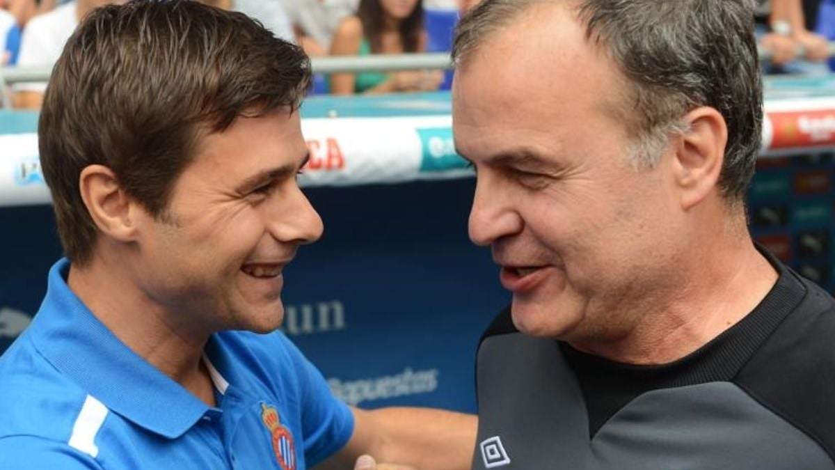 Pochettino y Bielsa. Fuente: (Twitter).