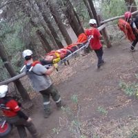 Doble rescate en el Parque Nacional Lanín: brigadistas asistieron a una mujer con golpe en la cabeza y un ciclista herido