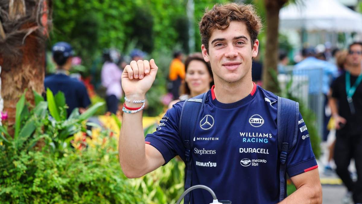 Franco Colapinto completó la FP3 del GP de Singapur. Foto: Twitter.