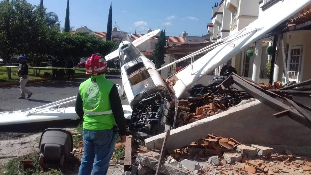 La avioneta accidentada en Celaya