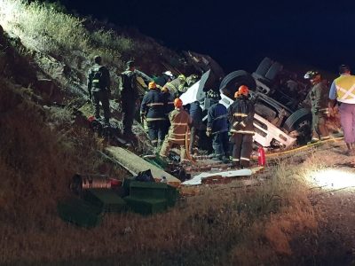 "Un herido grave": Tremendo vuelco sobre ruta 237