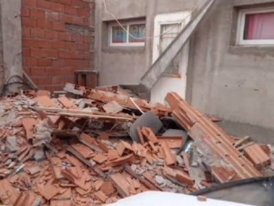 El viento derrumbó obra de construcción de viviendas de la Fundación SENO: piden colaboración