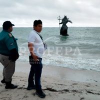 La Profepa clausura la estatua de Poseidón en Yucatán