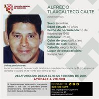 Familiares de Tlaxcalteco Calte exigen al gobierno saber si está vivo, a 12 años de su desaparición