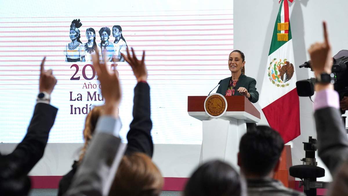 La presidenta Claudia Sheinbaum en la mañanera