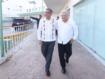 Desde Tamaulipas, AMLO fustiga el antiguo sistema de seguridad social
