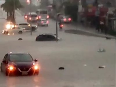 Lluvia en Puebla provoca inundaciones, caídas de bardas y árboles (Videos)