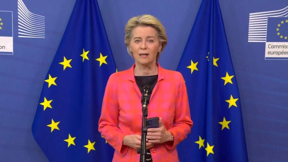 La presidenta de la Comisión Europea, Ursula von der Leyen