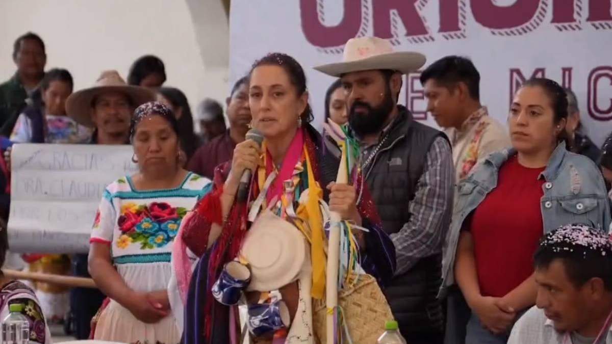 Sheinbaum, nombrada "Nana Claudia" por la comunidad purépecha de Cheranástico, Michoacán