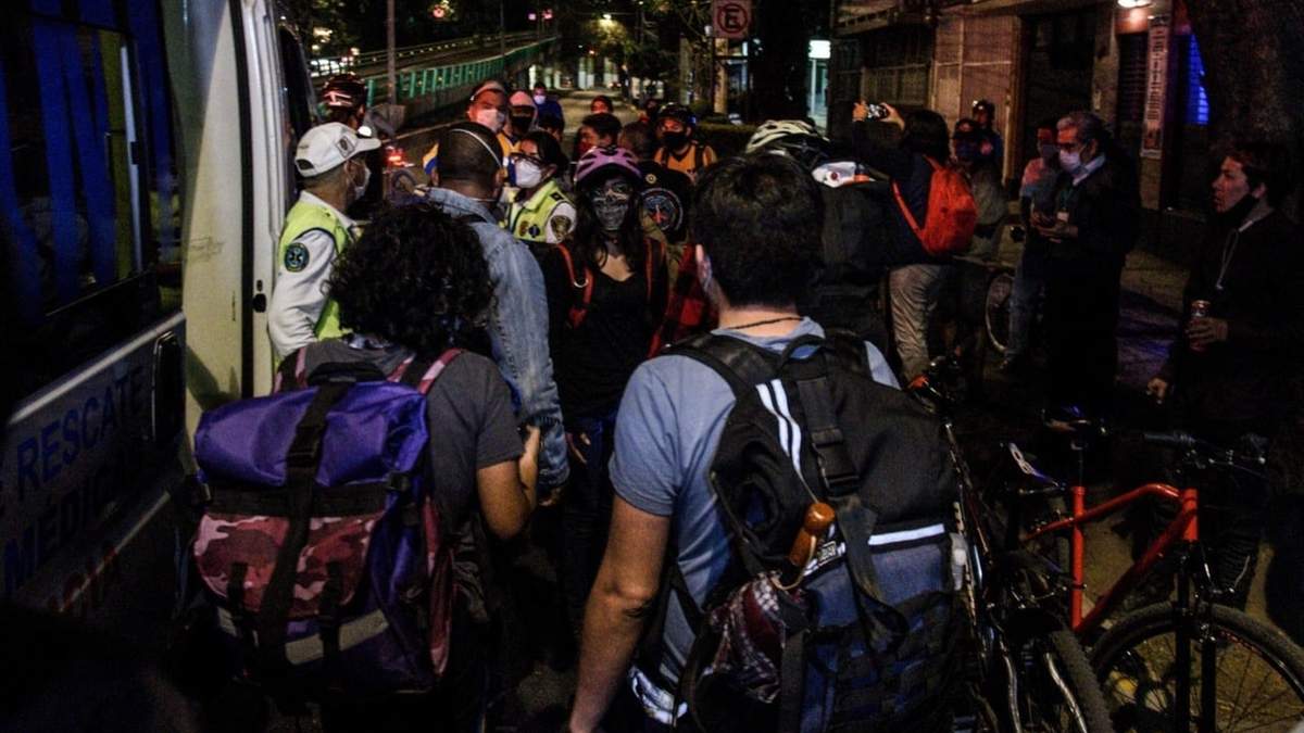 Manifestación de ciclistas