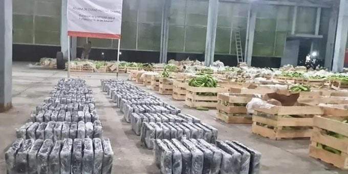 Cocaína decomisada en tractocamión de Chiapas