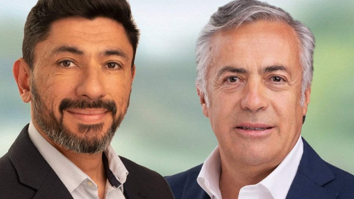 El diputado César Cattaneo junto al gobernador Alfredo Cornejo
