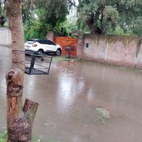 Calles de Tigre inundadas, tras crecida del río de La Plata