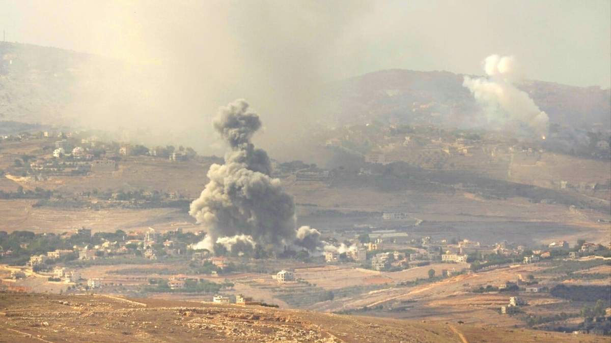 Vista del distrito Nabatiyeh, en el sur de Líbano, después de bombardeos de Israel