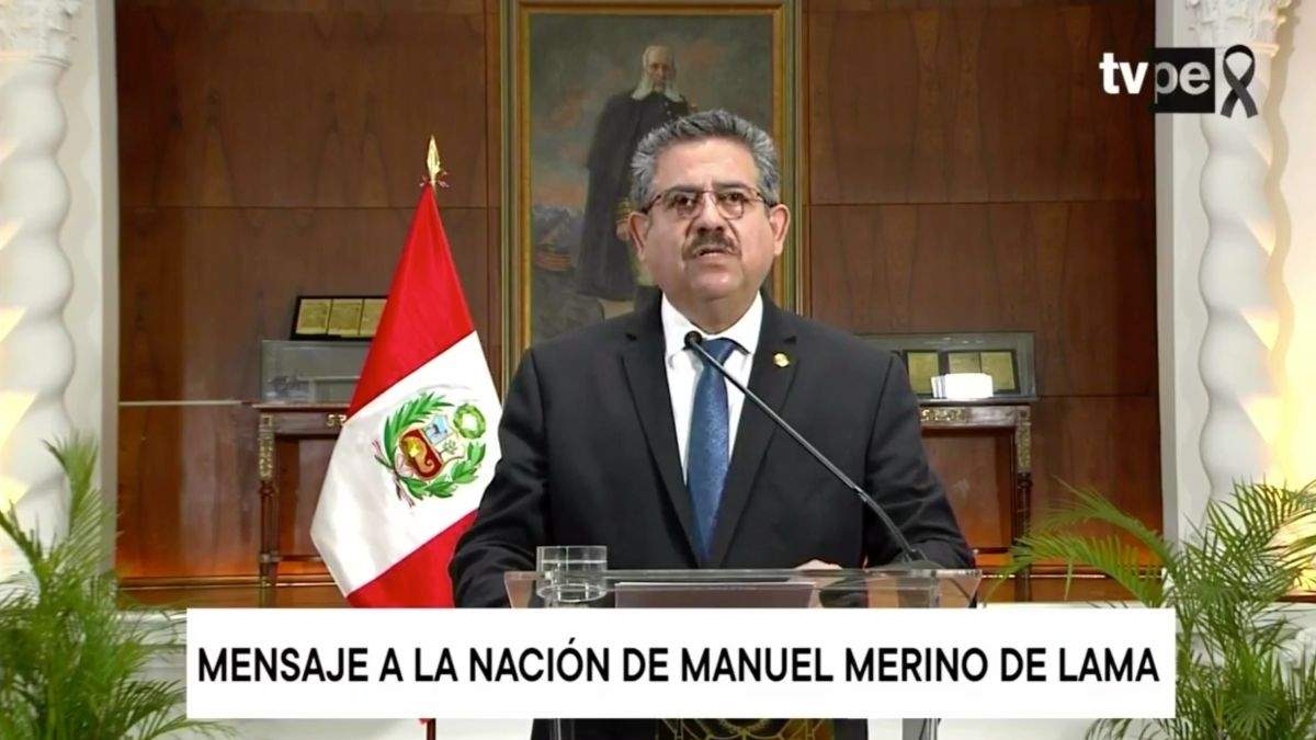 Manuel Merino renunció a la Presidencia de Perú