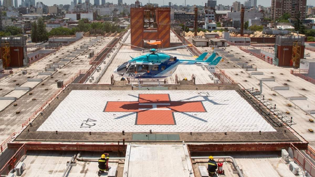 El helipuerto del Garrahan vuelve a estar activo
