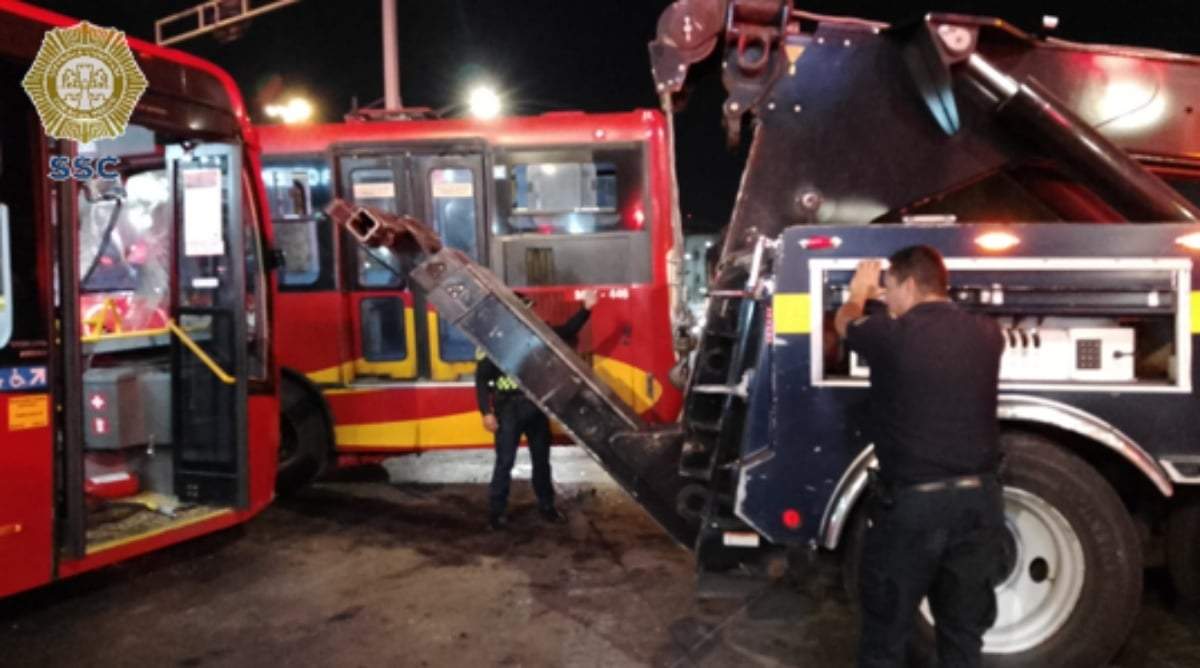 Las dos unidades accidentadas