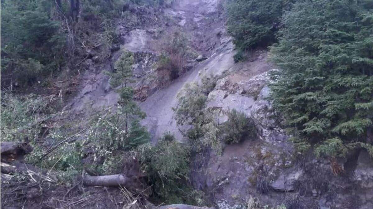 En el año 2021 se produjo un alud en Villa La Angostura. Fuente: (Facebook)