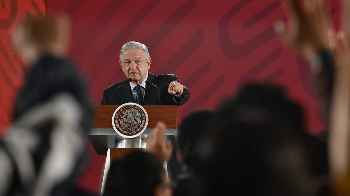 El presidente López Obrador durante una de sus conferencias matutinas