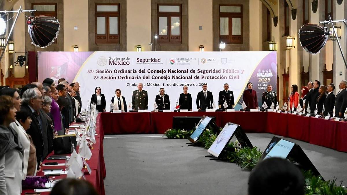 Sesión ordinaria del Consejo Nacional de Seguridad Pública en Palacio Nacional