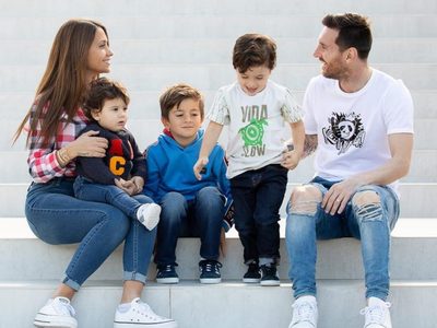 Puro amor: Antonella Roccuzzo y Messi le dieron una enorme felicidad a Thiago, Mateo y Ciro