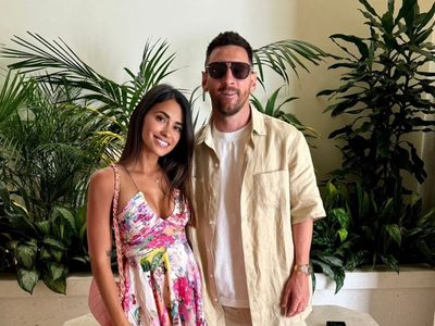 Antonela Roccuzzo y Lionel Messi hacen match con el conjunto deportivo que vas a querer tener en el placard