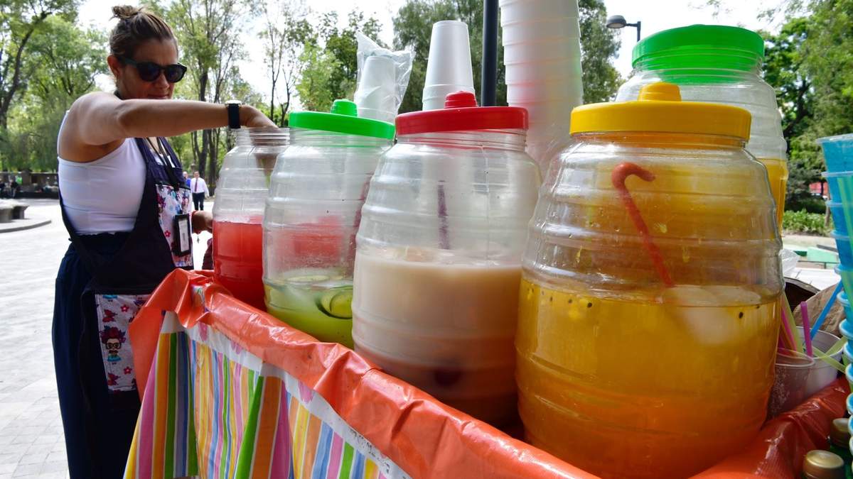 Ola de calor en la CDMX: venta de aguas frescas