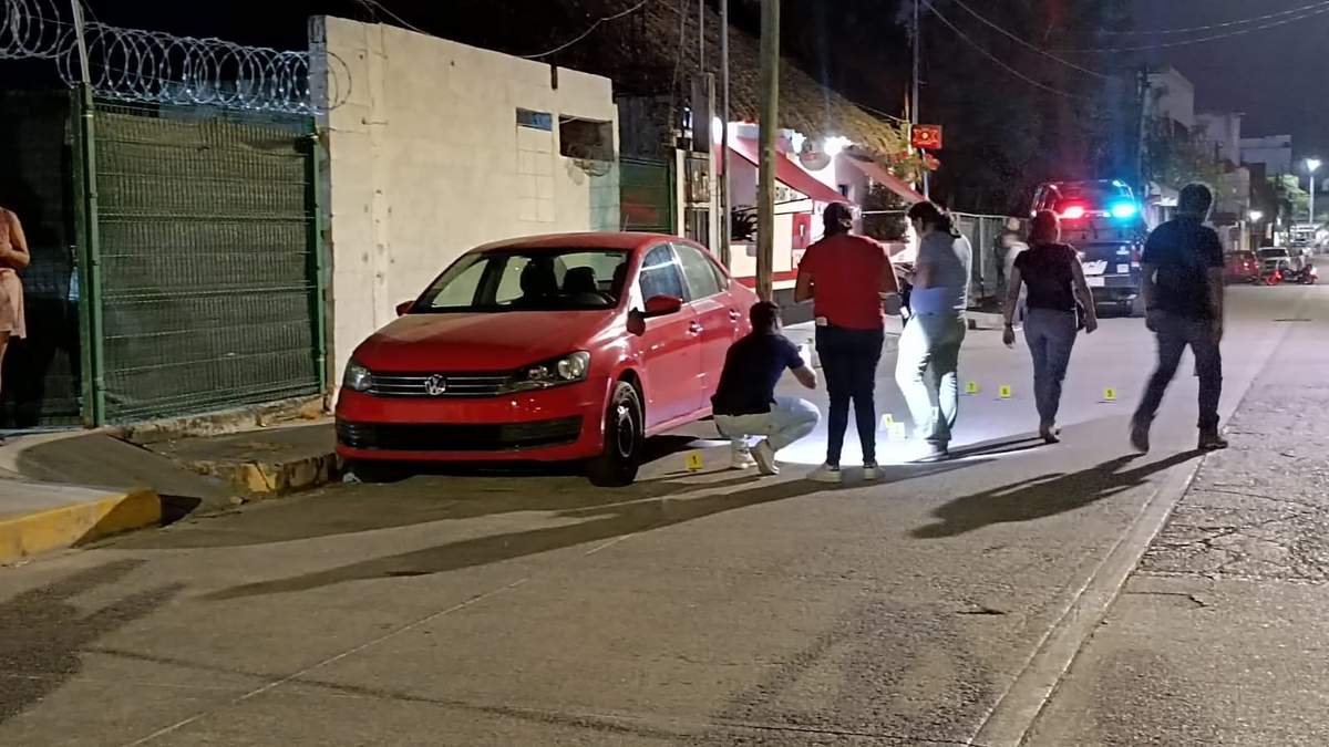 Zona del ataque en Playa del Carmen