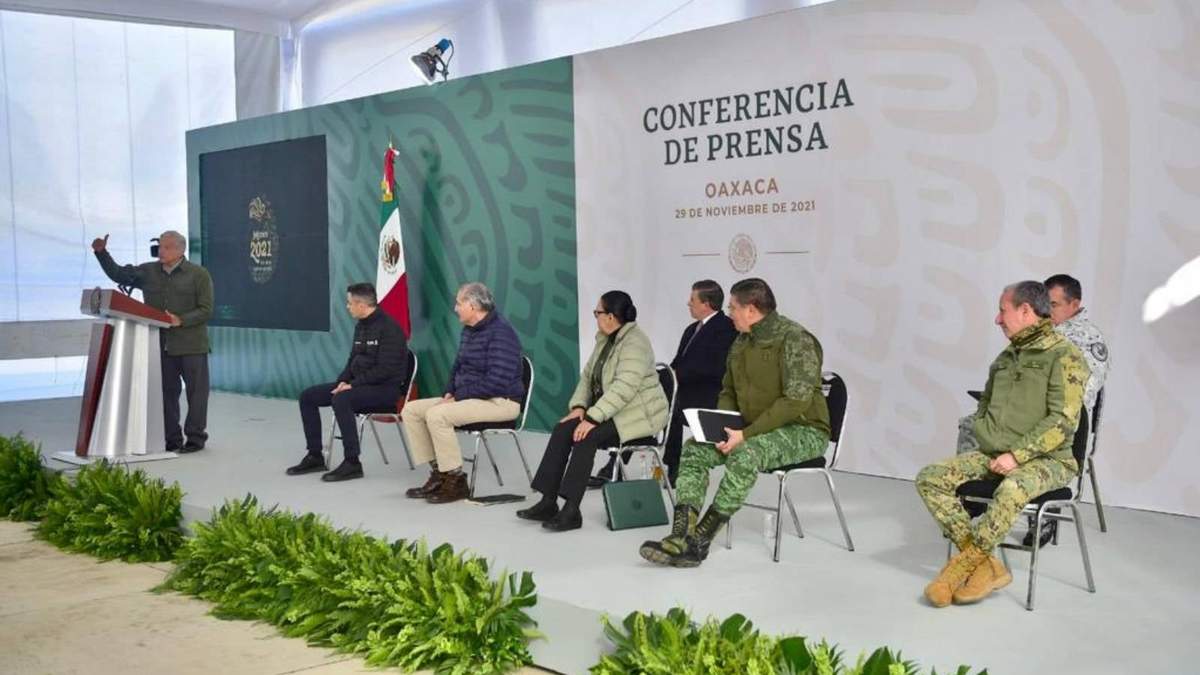 El presidente López Obrador en Oaxaca
