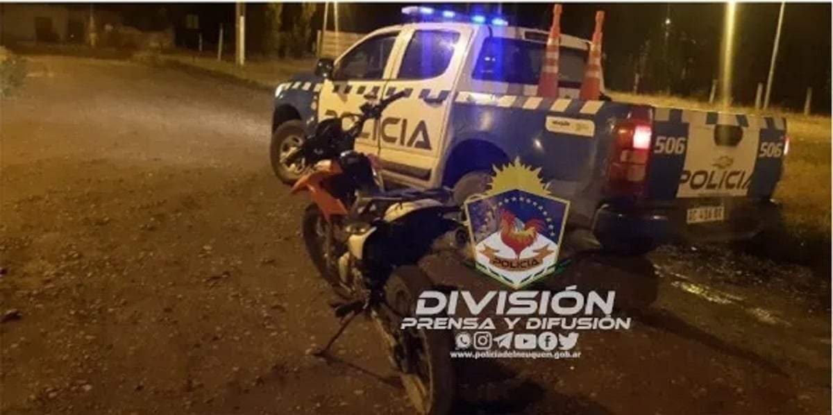La moto recuperada fue robada en 2019. Fuente: (Policía Neuquén)