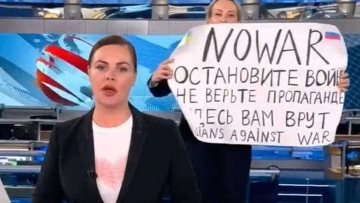 La protesta de la periodista, Marina Ovsiannikova