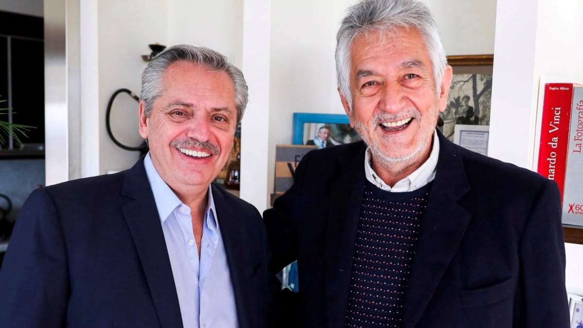 Alberto Fernández con Alberto Rodríguez Saá. Fuente: (Twitter)