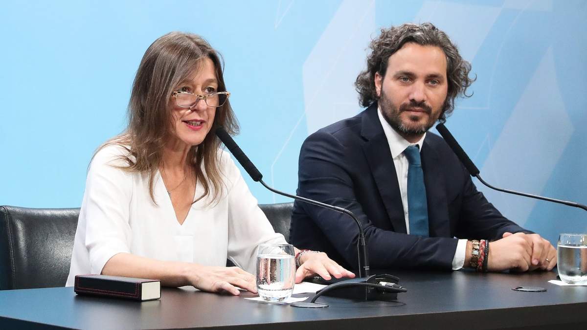 Sabina Frederic, ministra de Seguridad, y Santiago Cafiero, jefe de Gabinete. Fuente: (Twitter)
