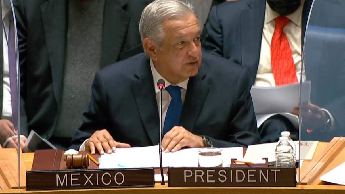 El mandatario durante la sesión del Consejo de Seguridad de Naciones Unidas