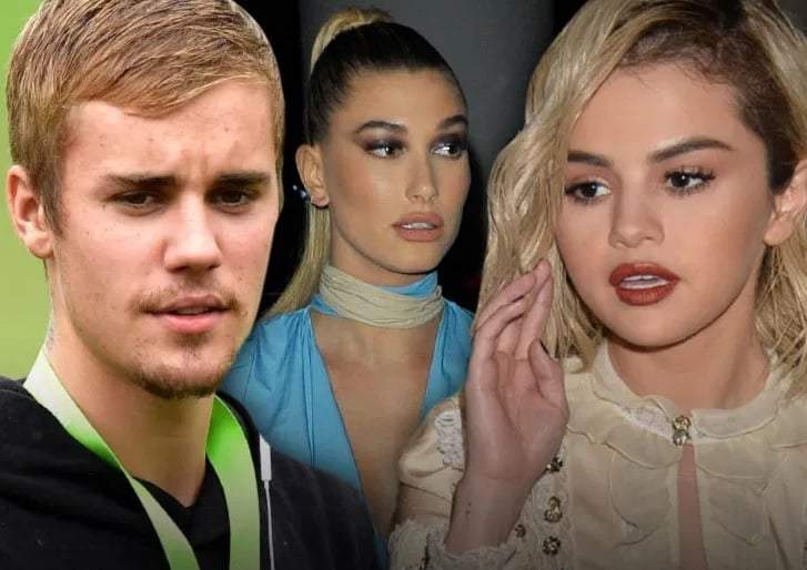 Justin Bieber, Hailey Baldwin y Selena Gómez. Fuente: (Instagram)