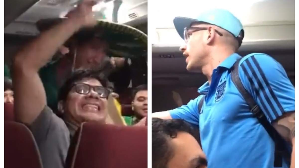 El enfrentamiento entre aficionados de México y Argentina