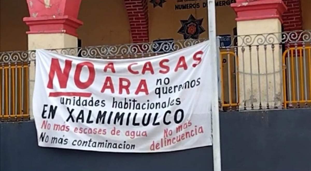 Protesta en una manta