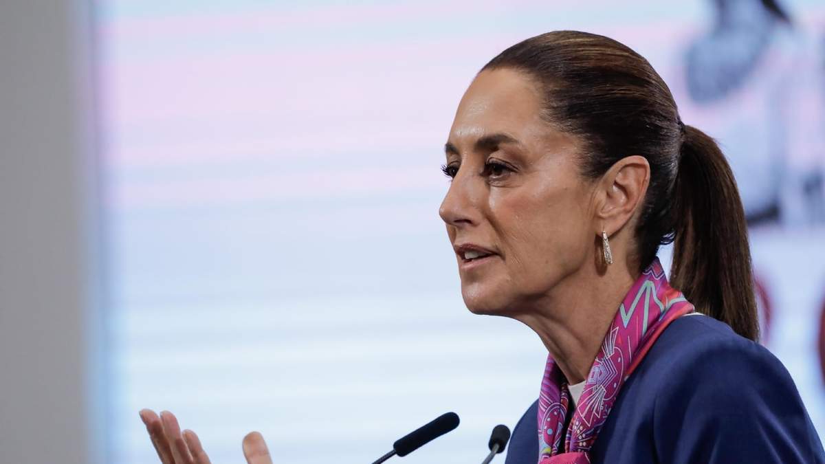 La presidenta Claudia Sheinbaum en la conferencia del lunes