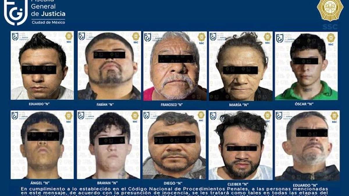Los presuntos integrantes del CJNG detenidos en la Ciudad de México