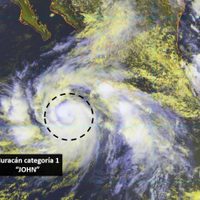"John" se convierte en huracán con categoría 1 y causará tormentas muy fuertes, alerta el SMN