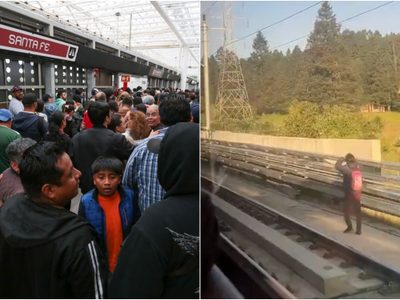 Captan a hombre caminando por las vías del Tren El Insurgente; interrumpen servicio (Video)