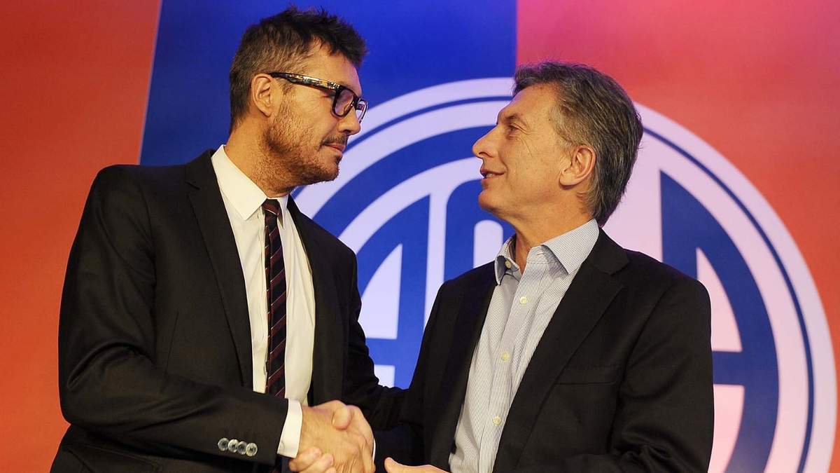 Macri y Tinelli (foto: Twitter).