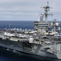 Un portaaviones estadounidense llegó a Medio Oriente