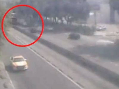 Captan el momento exacto del choque contra el Metrobús en Insurgentes Norte (Video)